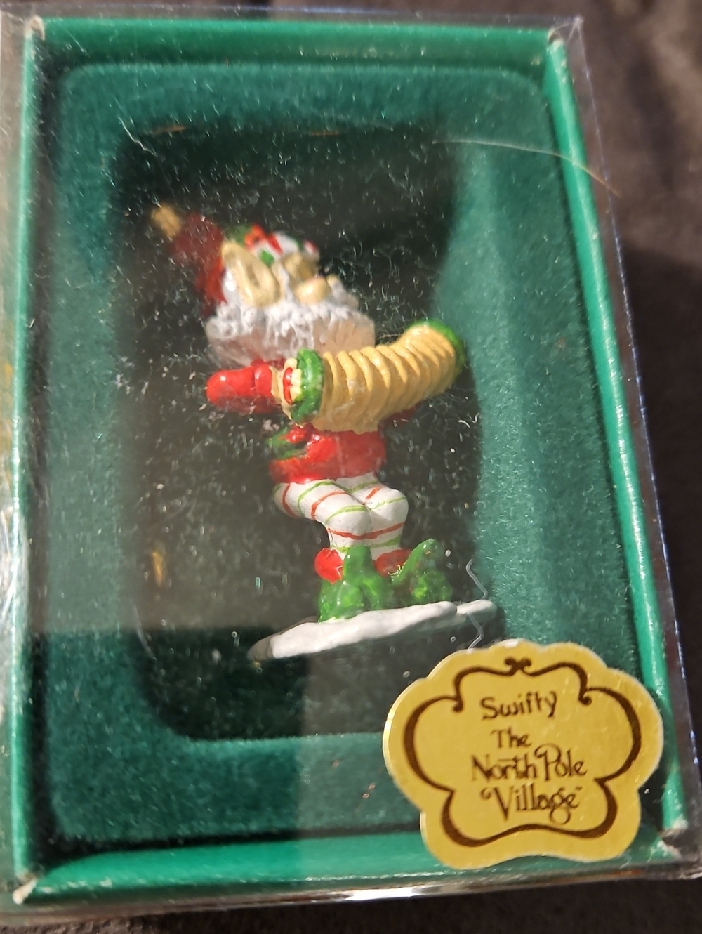 Vintage 1989 Enesco Swifty Elf North Pole Village Pewter Figurine